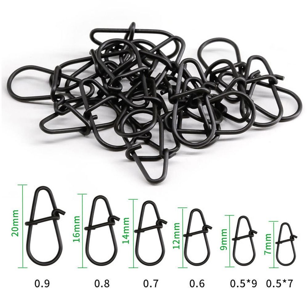 Fishing Hook Box - 100 unids/lote negro mate Snap barril