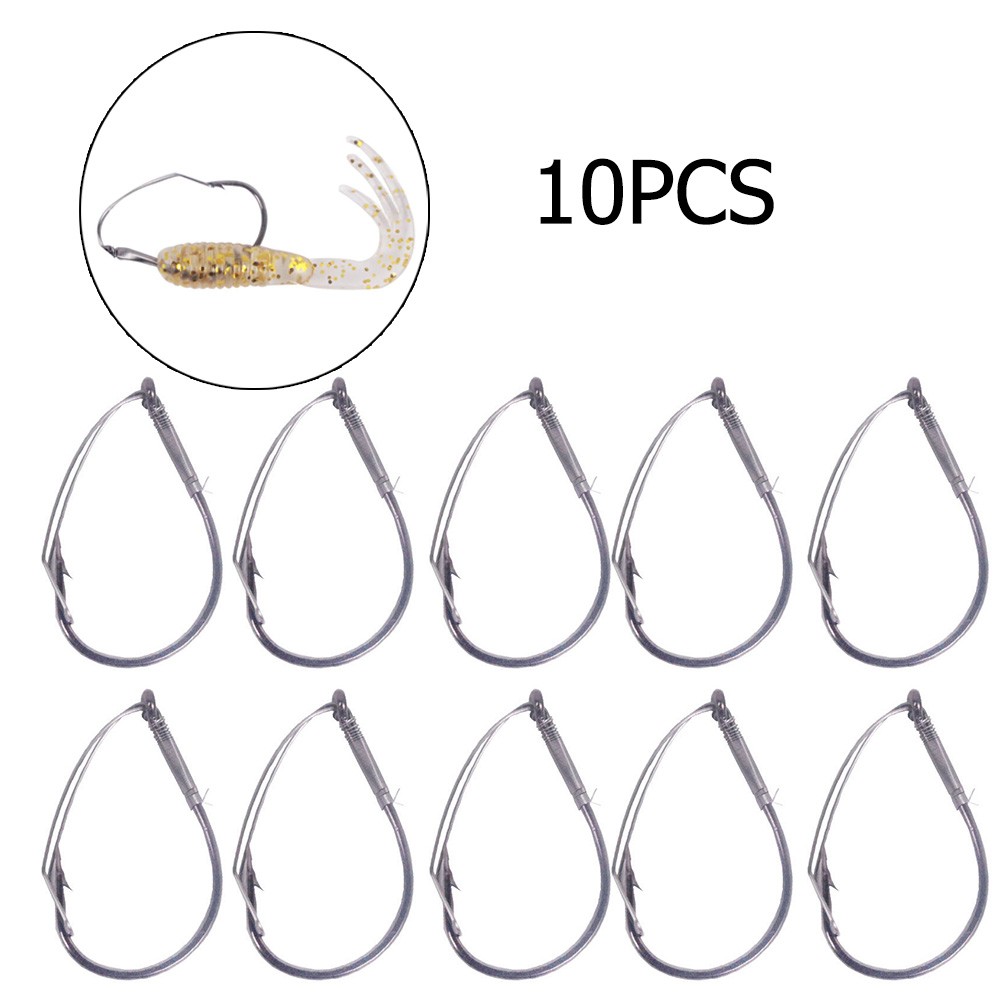 Fishing Hook Weedless - 10 unids/caja de anzuelos de aparejo