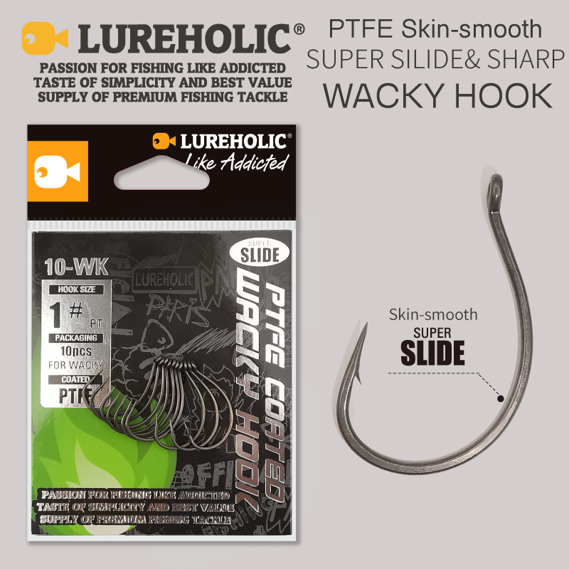 Fishing Hook Barbless - LUREHOLIC-anzuelo loco súper deslizante de PTFE