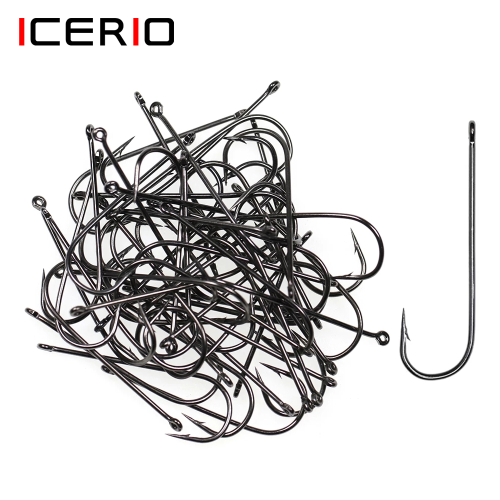 Fishing Hook Barbless - ICERIO 100PCS 16 # - Anzuelo