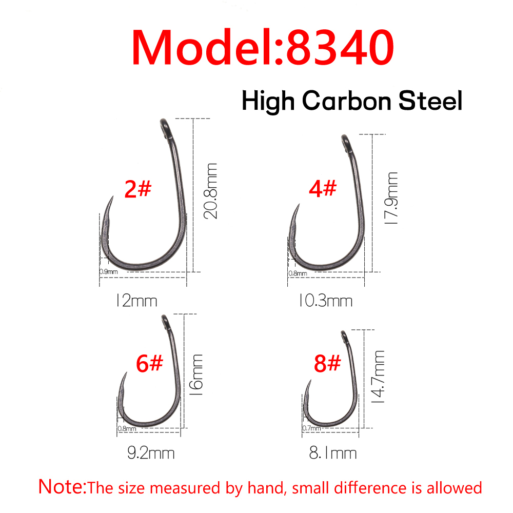 50 anzuelos de pesca de carpa  - Fishing Hook Barbless reseña y precio