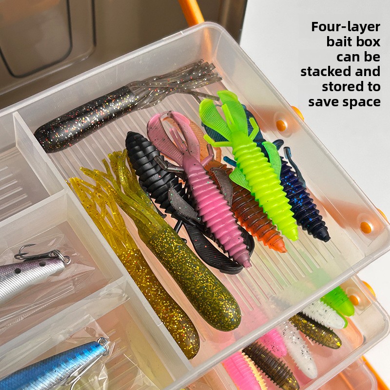 Caja de aparejos naranja con j - Fishing Hook reseña y precio