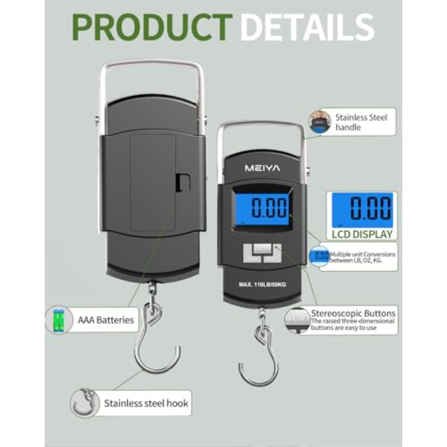 Báscula Digital para Pesca Fis - Fishing Hook Stainless Steel reseña y precio