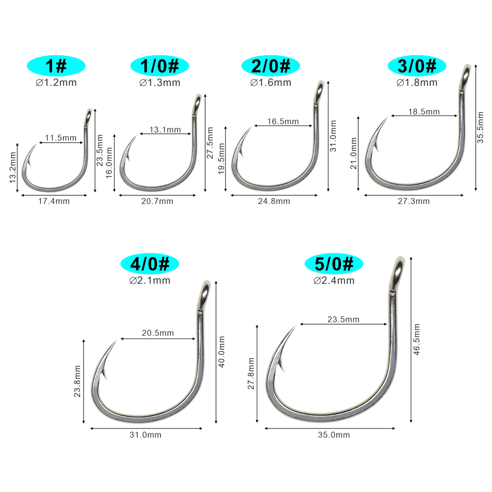 ICERIO, 10 Uds., revestimiento - Fishing Hook Offset reseña y precio
